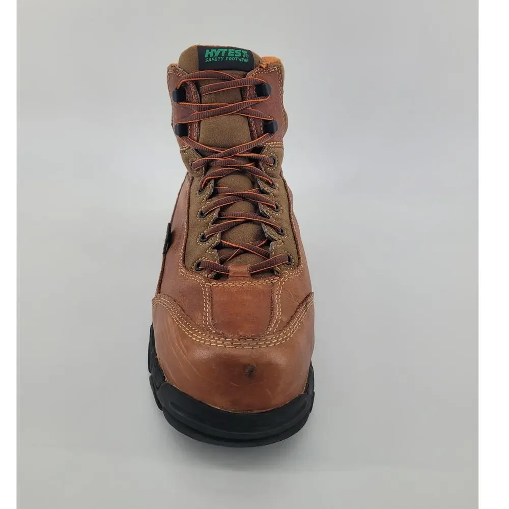 Hytest Apex Waterproof Composite Toe Work Boots 11.5W Brown Construction Safety